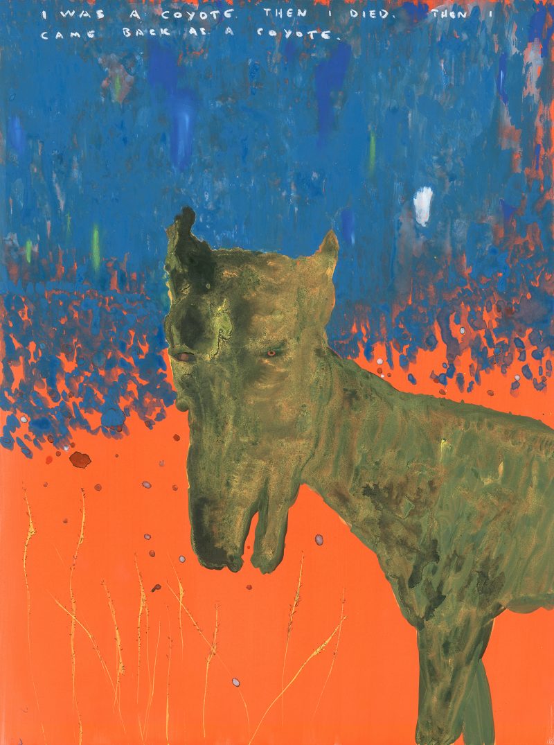 I Was a Coyote, Then I Died, Then I Came Back as a Coyote, a painting by John Lurie
