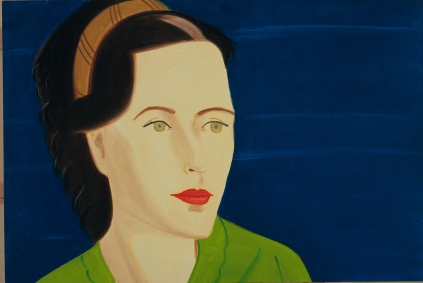 Sharon, painting by Alex Katz, 2007, oil on linen, 48” x 72”