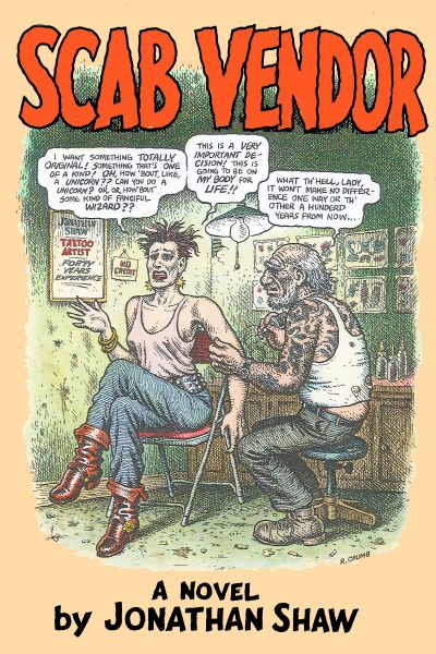 R. Crumb illo for Scab Vendor by Jonathan Shaw