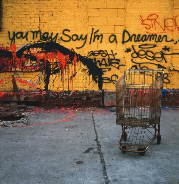 You May Say I'm A Dreamer, Avenue C, 1983, photograph by Philip Pocock