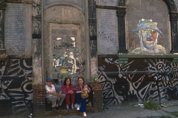 Trio, E. 10th St. Ave. B & C, 1982, photograph by Philip Pocock