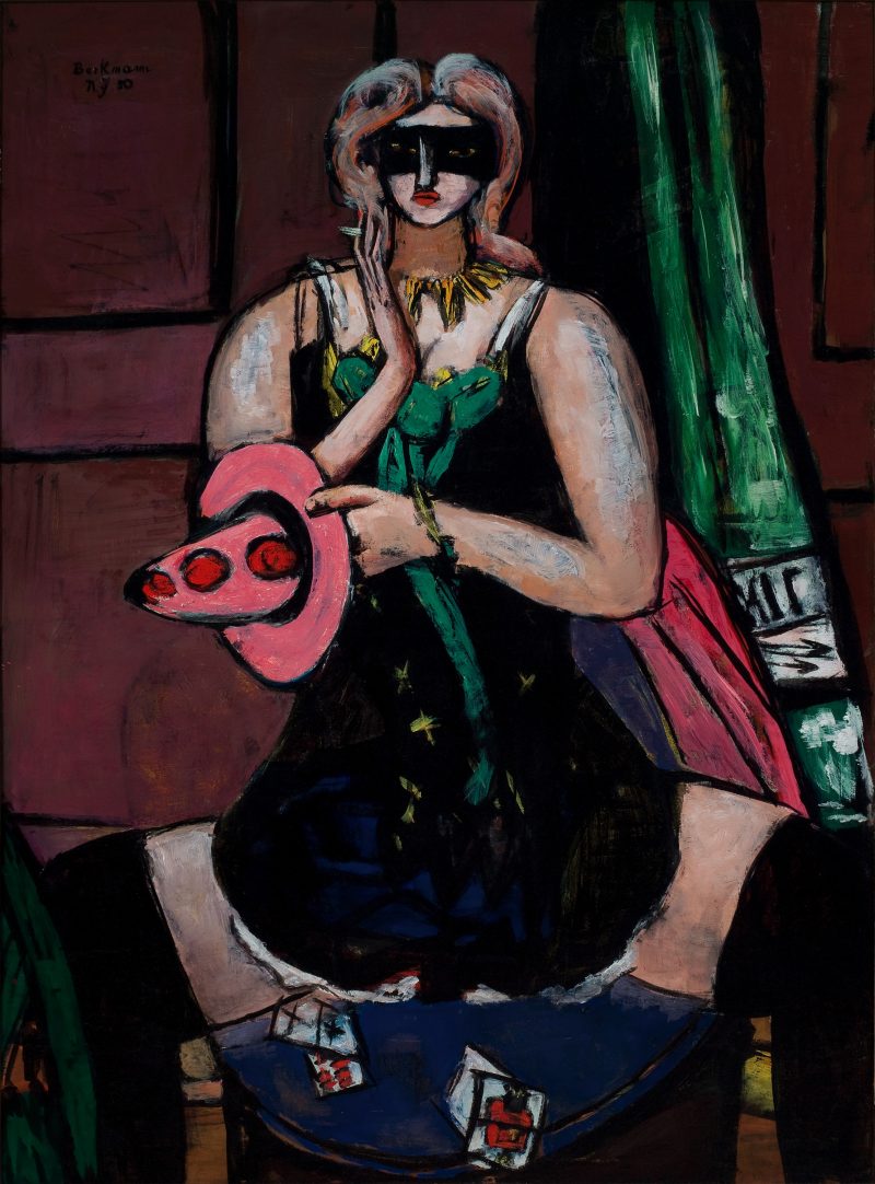 Max Beckmann Carnival Mask, Green, Violet and Pink