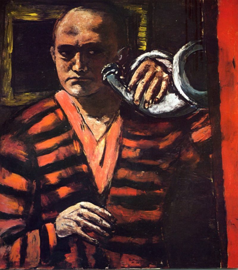 Max Beckmann Self Portrait with Horn
