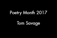 Tom Savage Sensitive Skin Poetry Month 2017