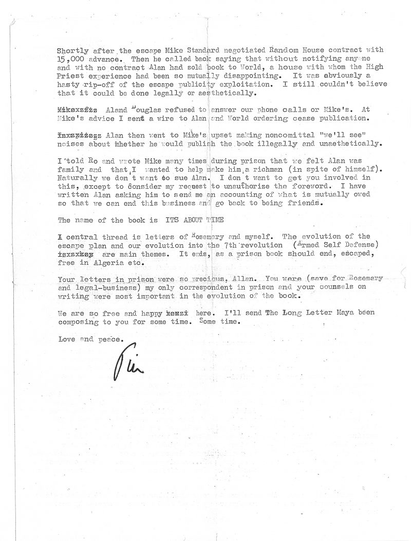 timothy leary letter algeria 1970 page2